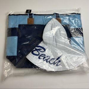 NWT insulated beach bag and sun hat